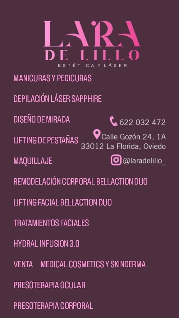 Lara de Lillo Estetica y Laser — Carta