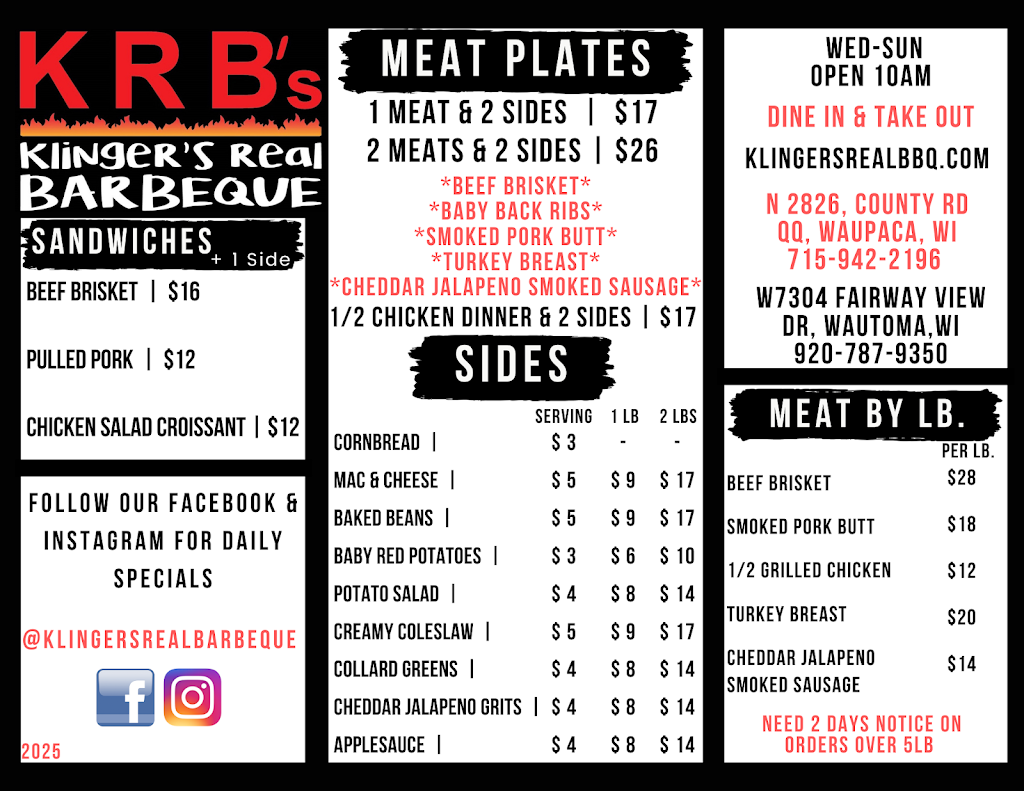  KRB's Klingers Real Barbeque -Waupaca