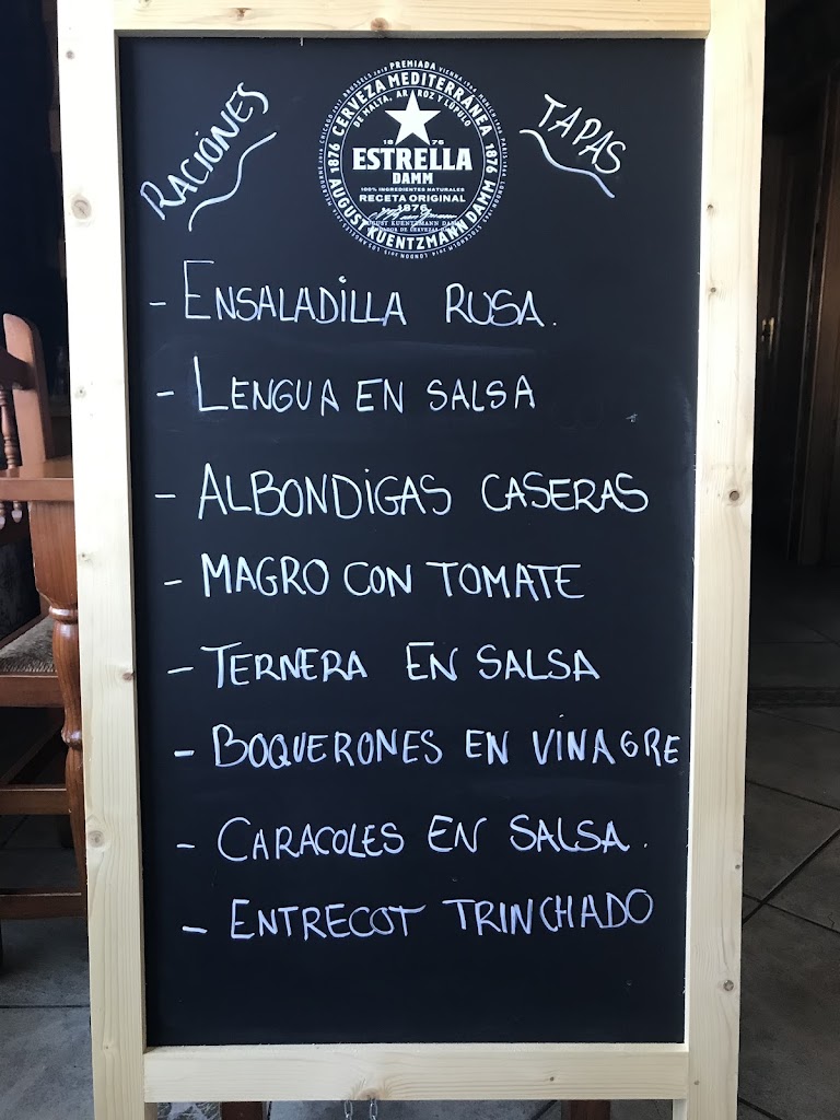 Bar La Guitarra — Carta