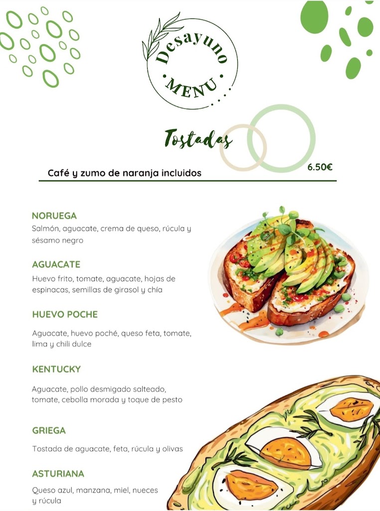 Cafeteria Jordan — Carta