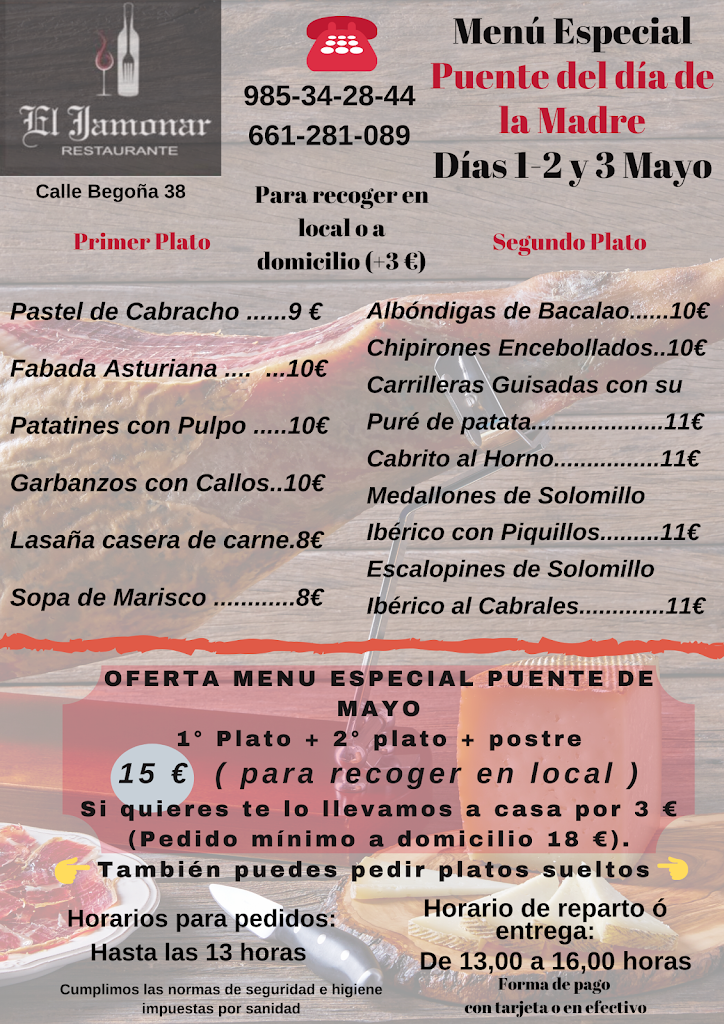 El Jamonar — Carta