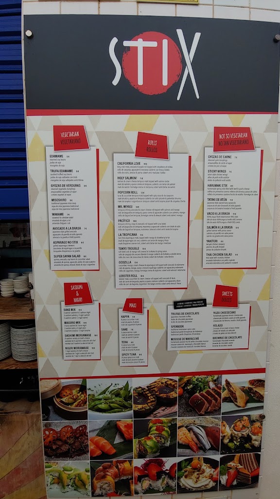 Stix Sushi Bar — Carta