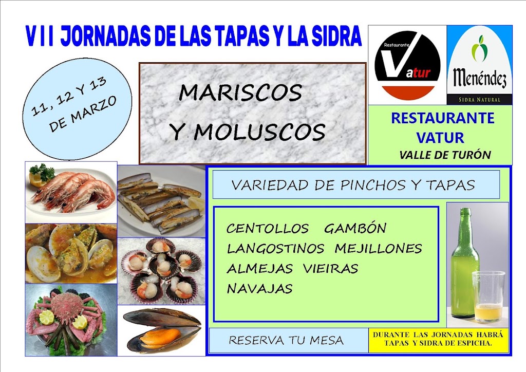Restaurante Vatur — Carta