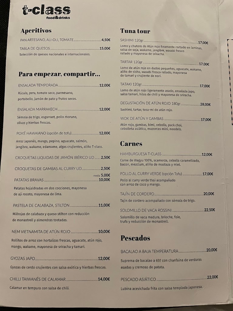 T-Class — Carta
