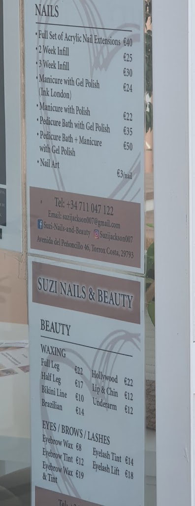 Suzi Nails & Beauty — Carta