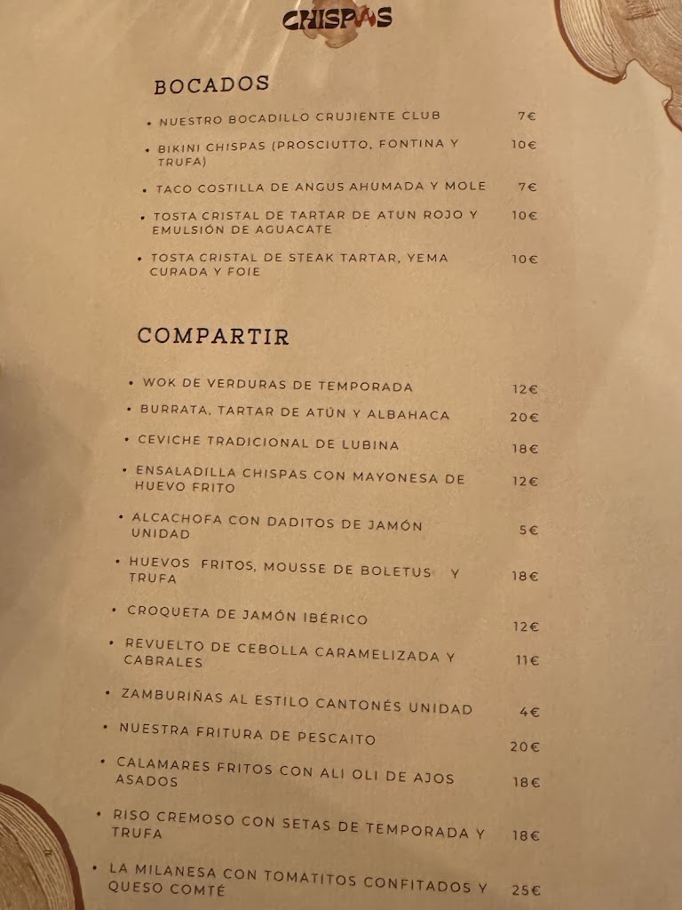CHISPAS — Carta