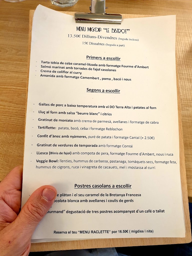 Le Bistrot — Carta