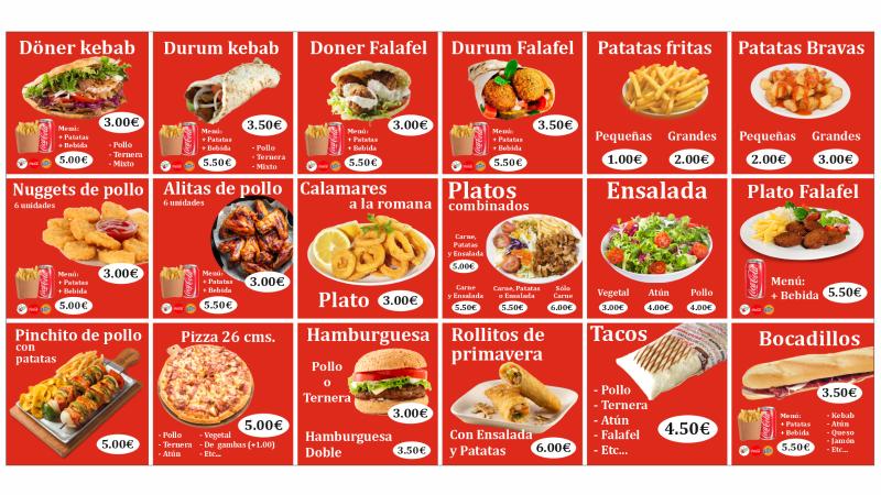Amigos doner kebab — Carta