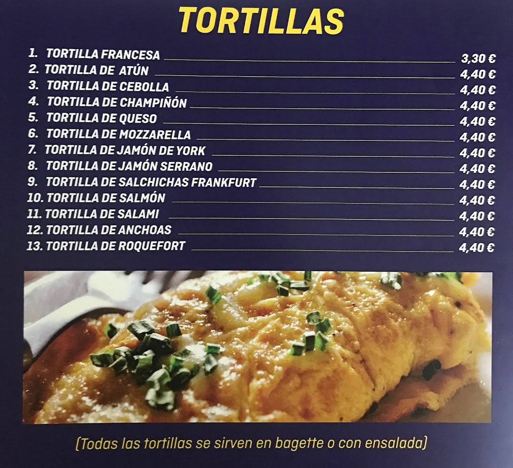 Pizzeria El Picola — Carta