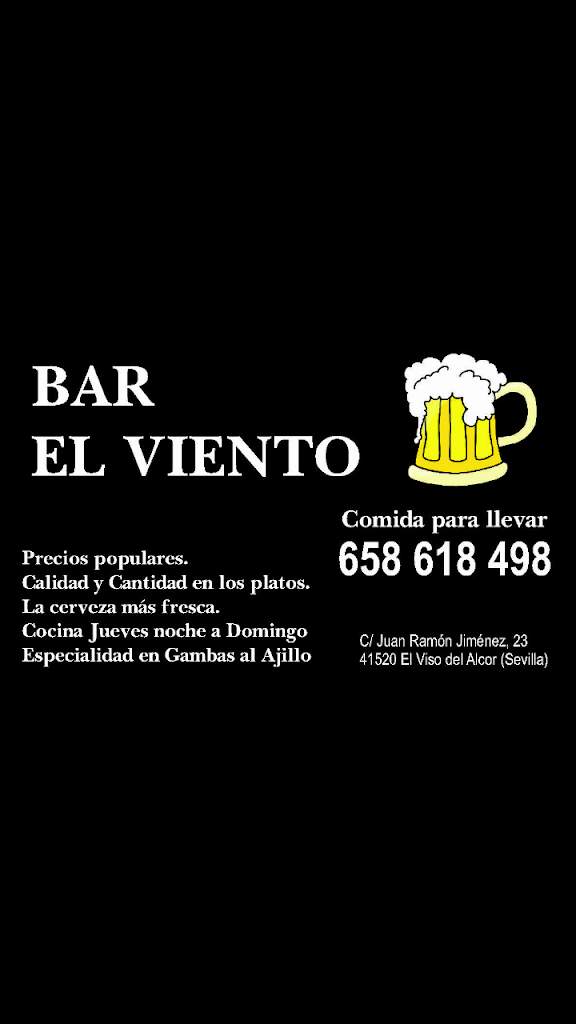 Bar El Viento — Carta