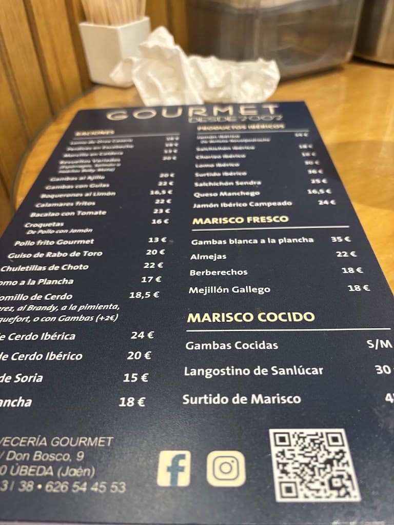 Cerveceria Gourmet — Carta