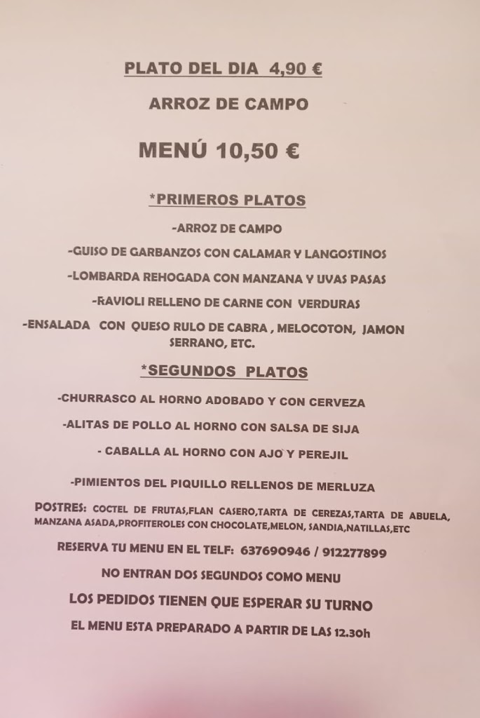 La Casona: comidas para llevar — Carta