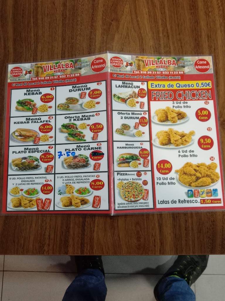 VILLALBA KEBAB — Carta