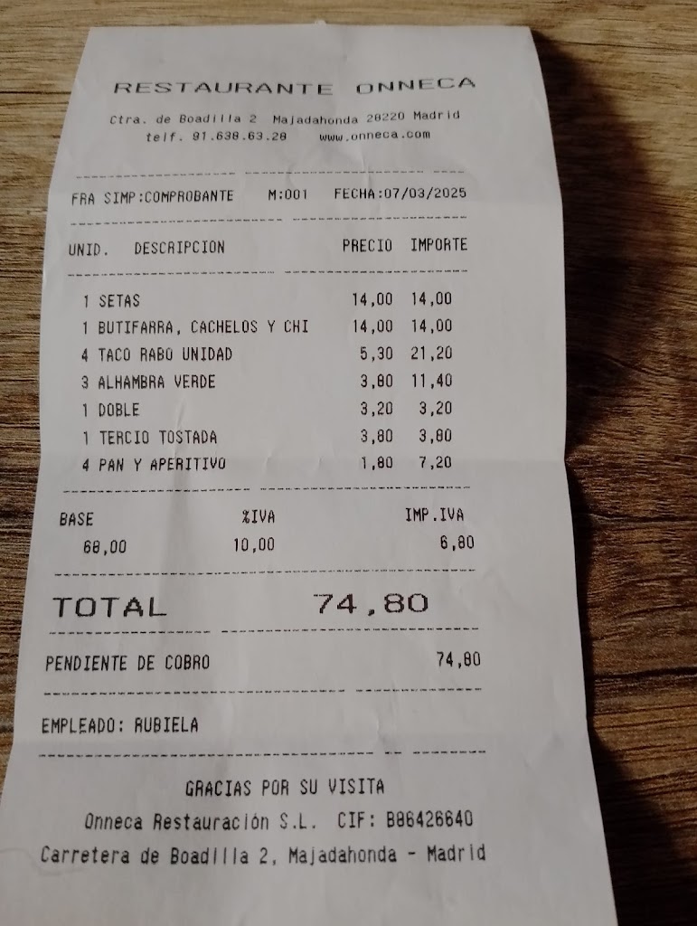 Restaurante Onneca — Mas recientes