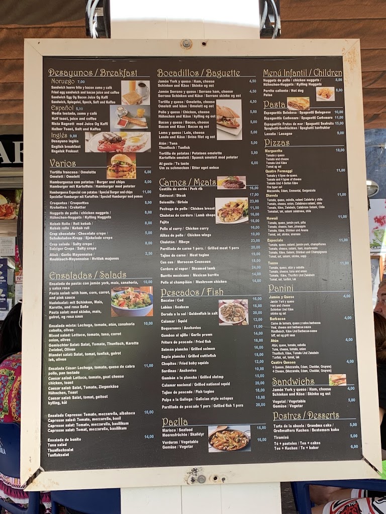 Cafeteria DelPuerto — Carta