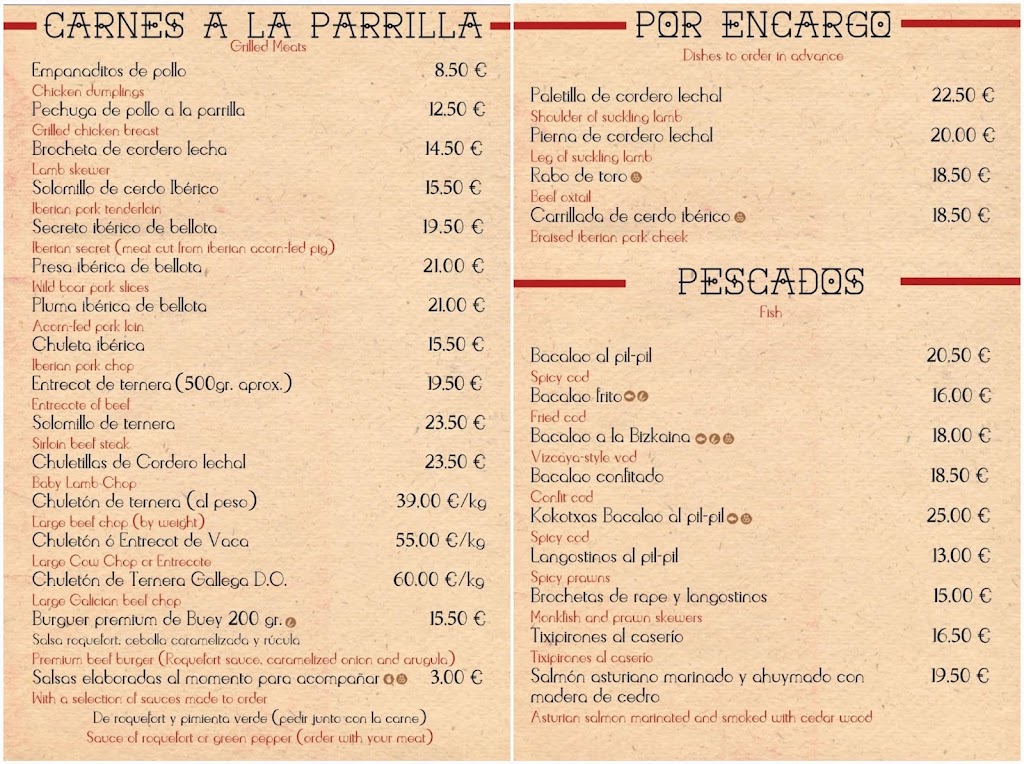 El Caserio de las Monjas — Carta