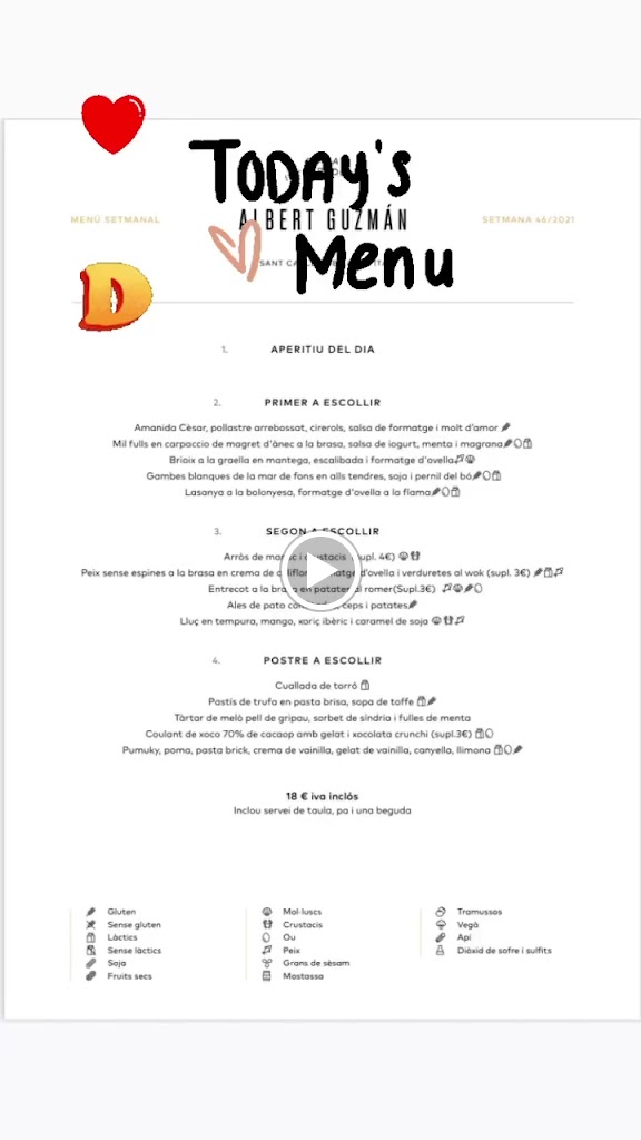 Albert Guzman Restaurant — Carta