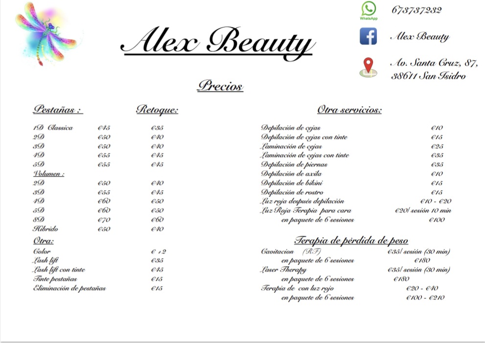 Alex Beauty — Carta