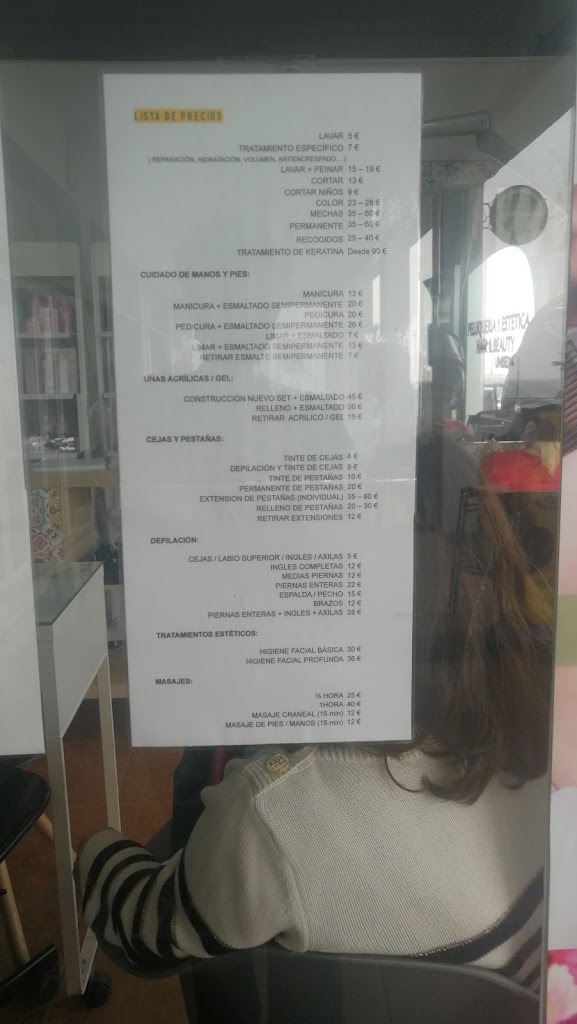 Peluqueria Carmen's Hair Salon — Carta