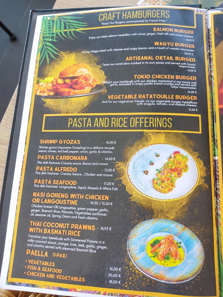 DUBLIN Bae & Co - Restaurante Comida Fusion Euro-Asiatica — Carta