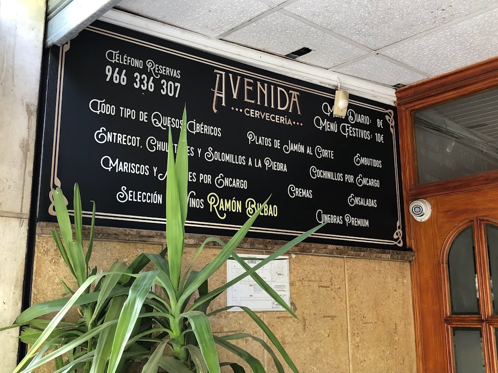 Cerveceria Avenida — Carta