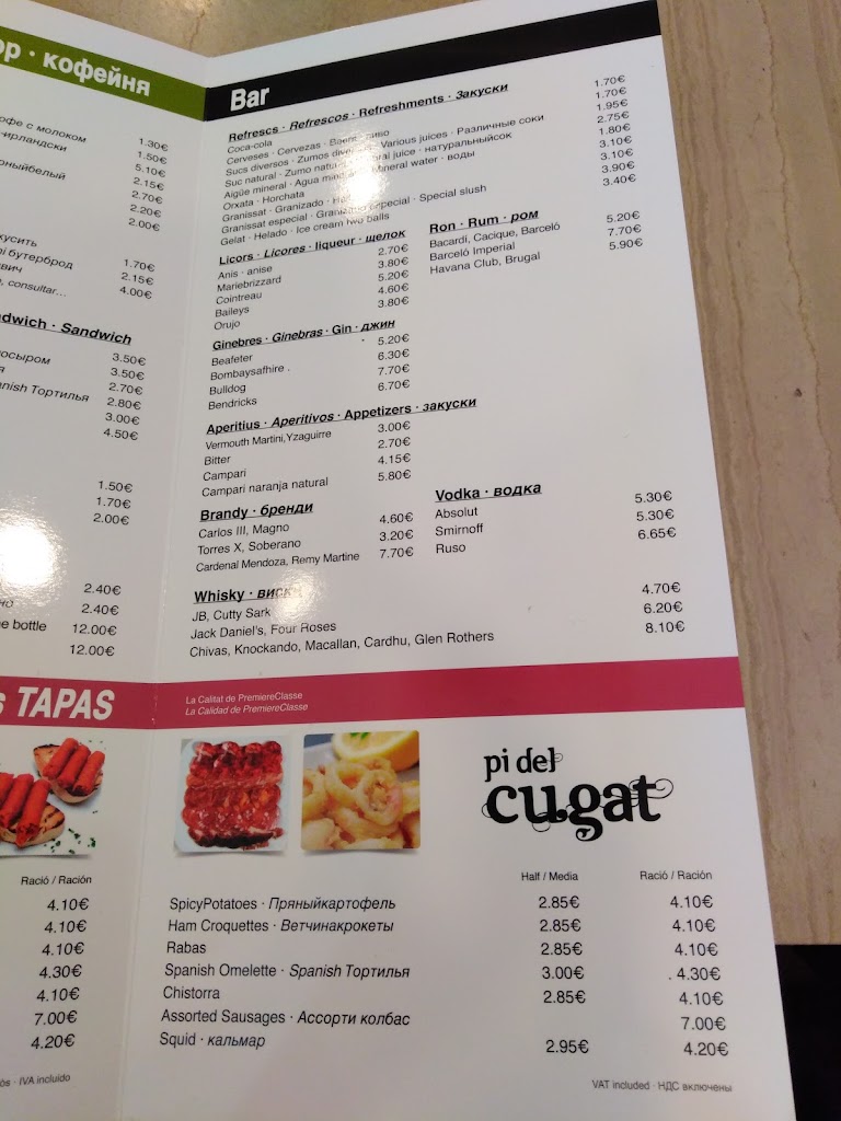 Pi del Cugat — Carta