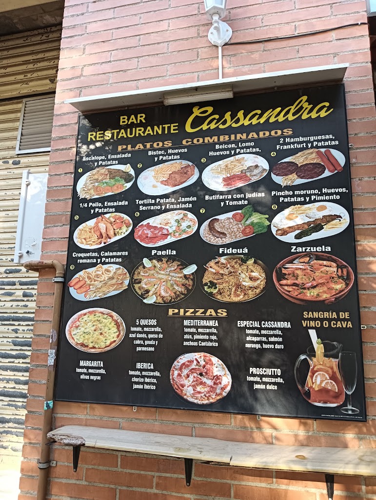Restaurante Cassandra — Carta