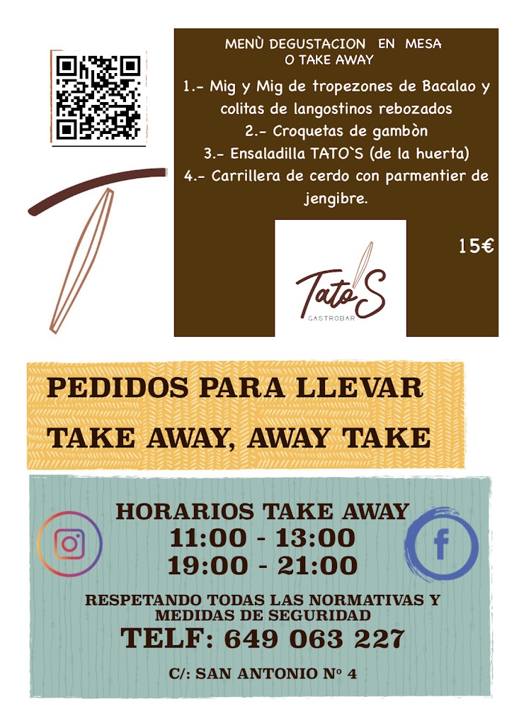 TATO'S GASTROBAR — Carta