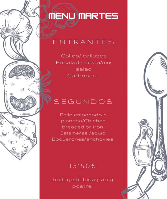 Anabella's Corner Restaurante Bar Arroyo de la Miel — Carta