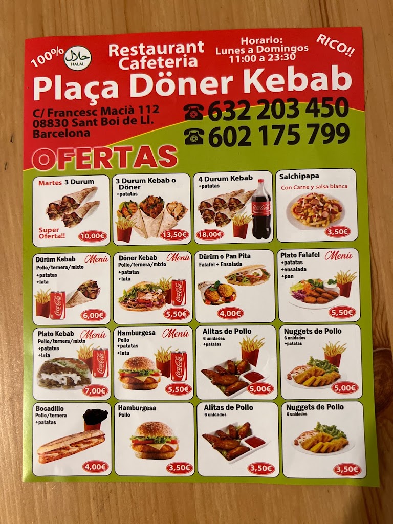 Placa Doner Kebab — Carta