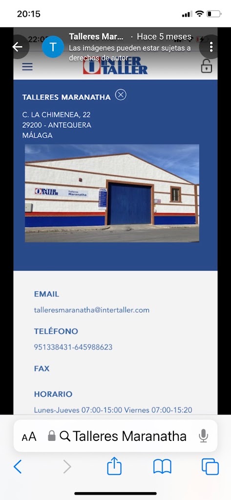 Talleres Maranatha — Del propietario