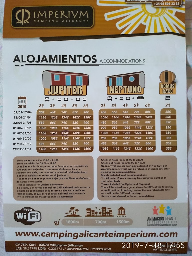 Restaurante Forum Villajoyosa — Carta