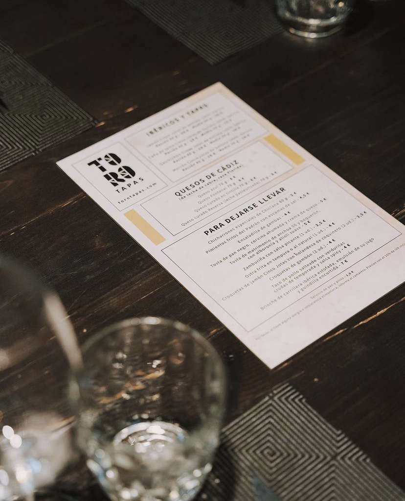 Toro Tapas El Puerto — Carta