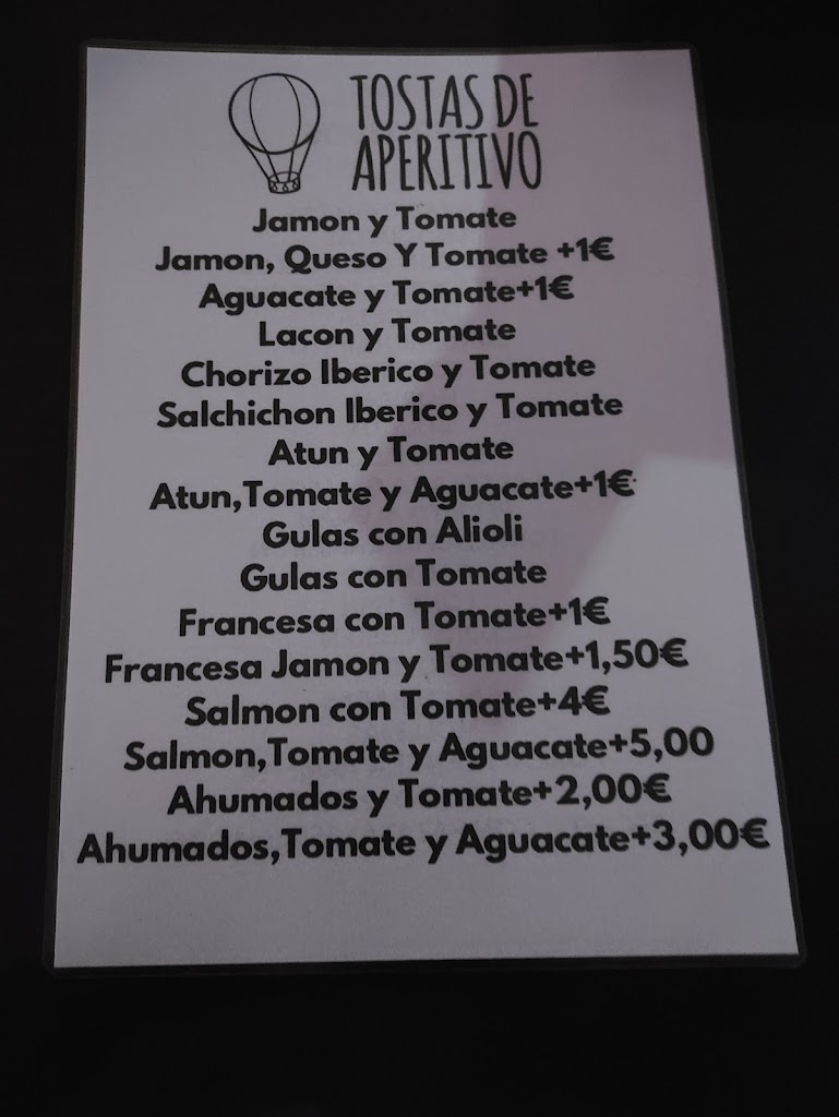 Teide Tapas — Carta