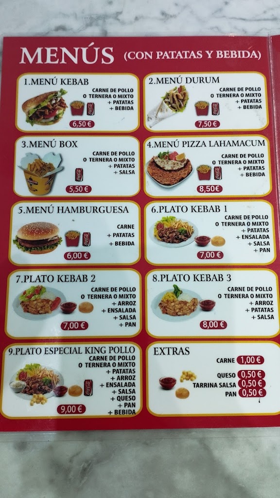 King Pollo — Carta