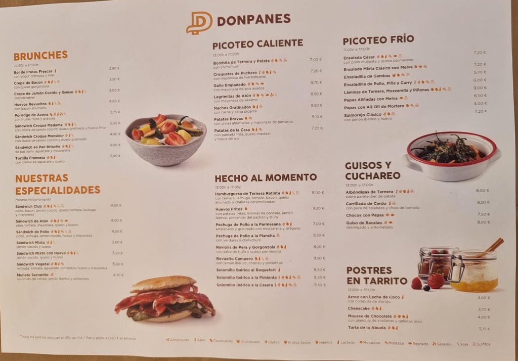 DonPanes Heladeria — Carta
