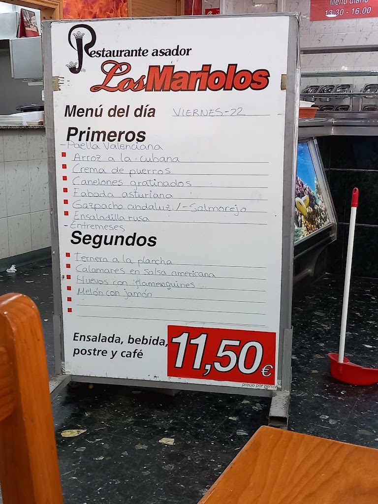 Restaurante Los Mariolos — Carta
