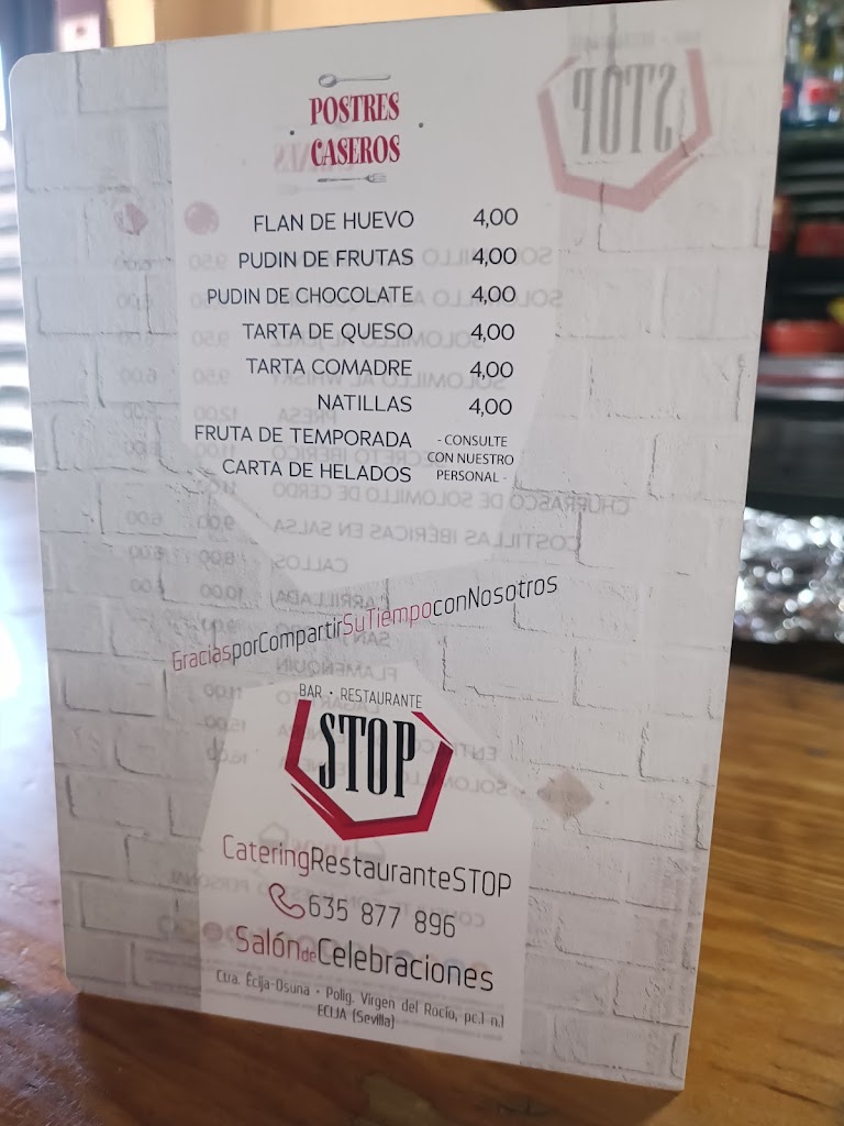 Bar Stop — Carta