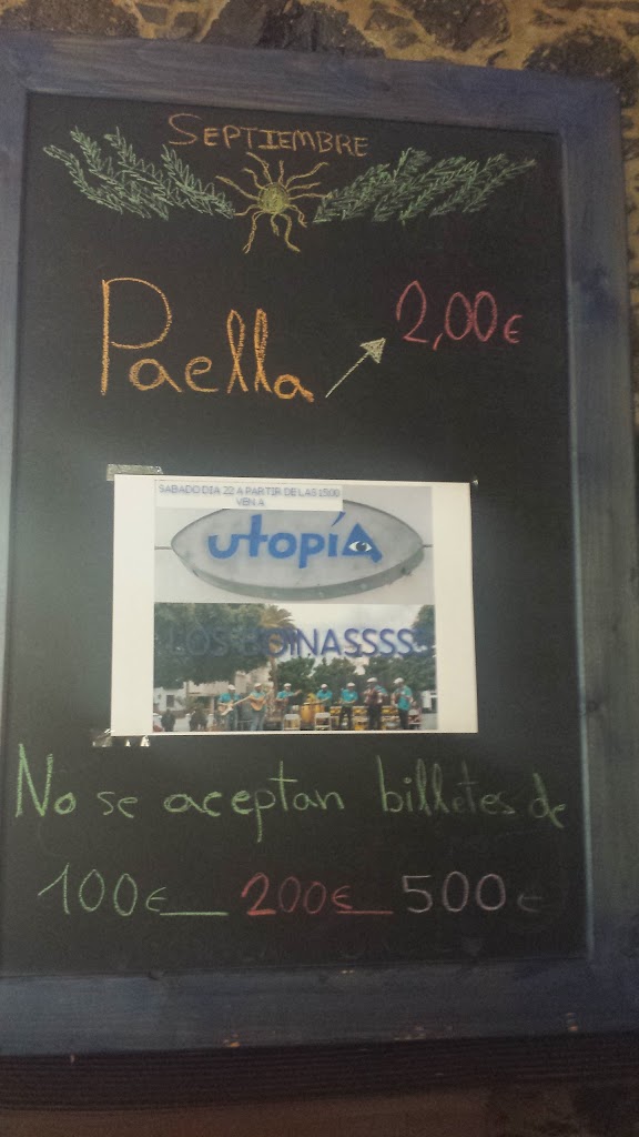 Bar Utopia — Carta
