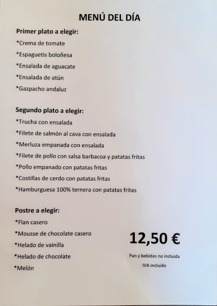 El Capricho — Carta