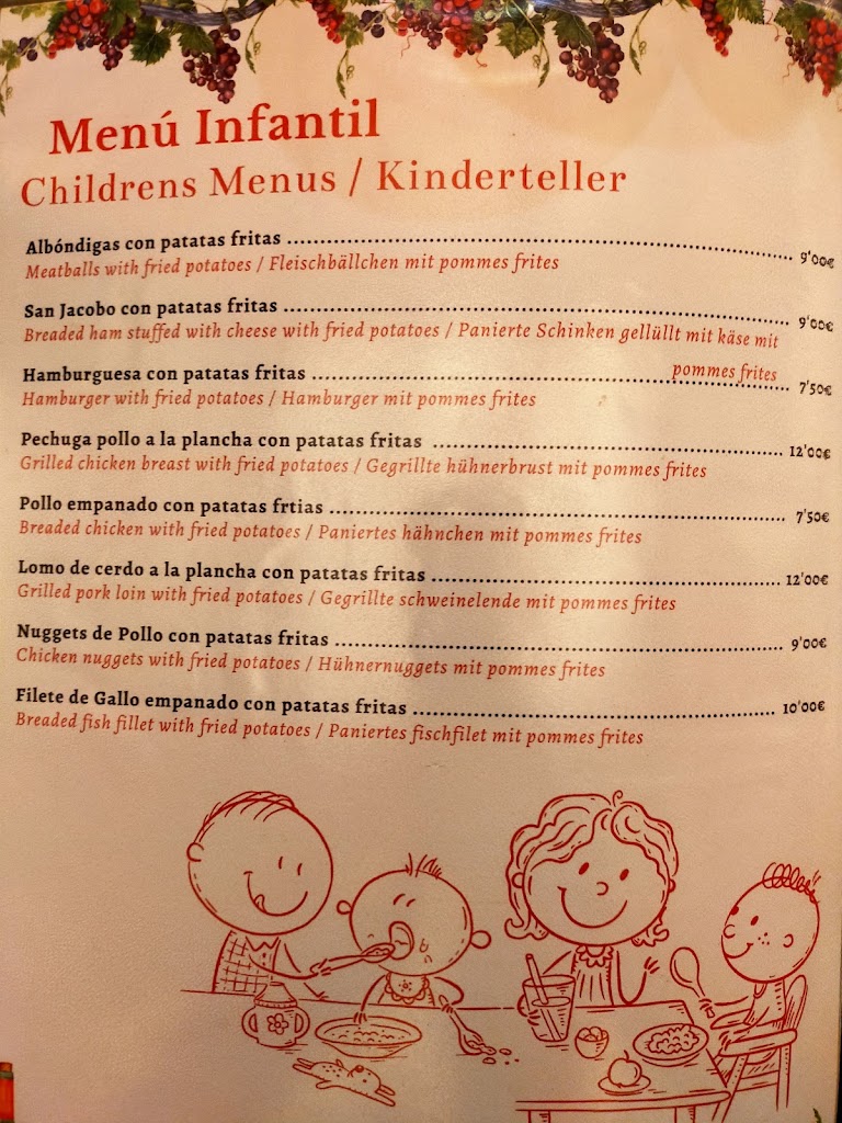 Venta Lopez Restaurante Asador — Carta