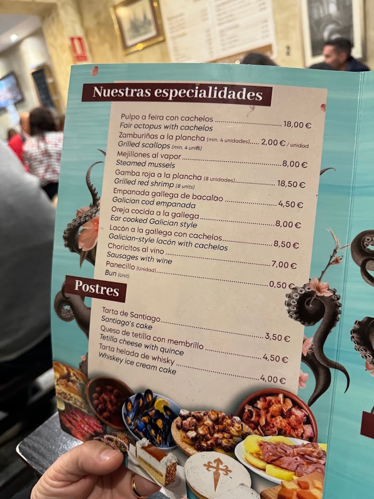 Pulperia Meson Taberna Gallega — Carta