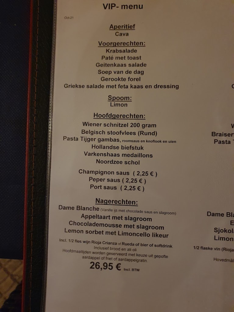 Restaurant Leonardo — Carta