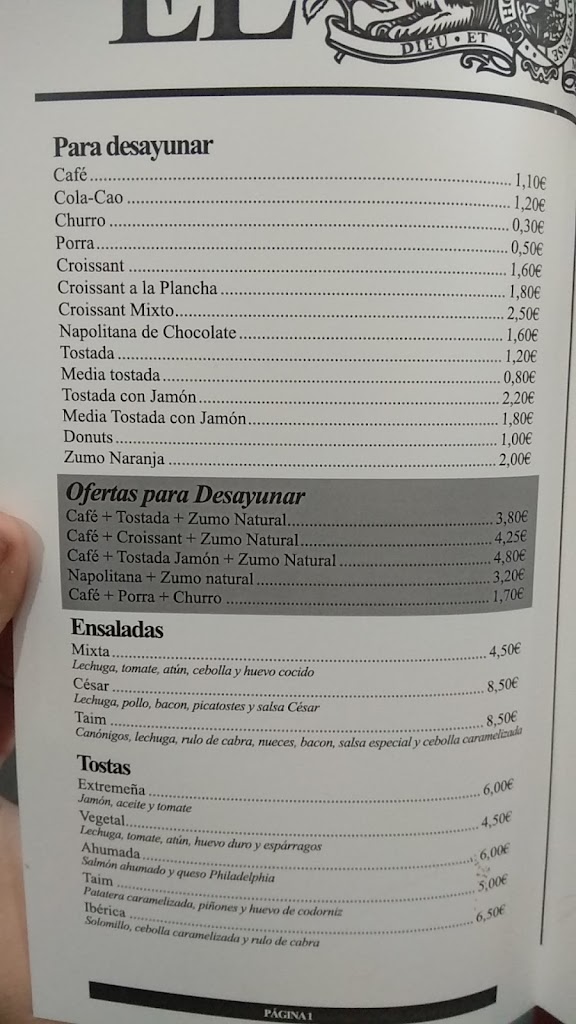El Taim — Carta