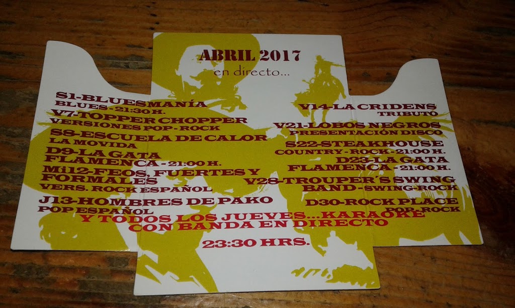 La Frontera Saloon Bar Villalba — Carta