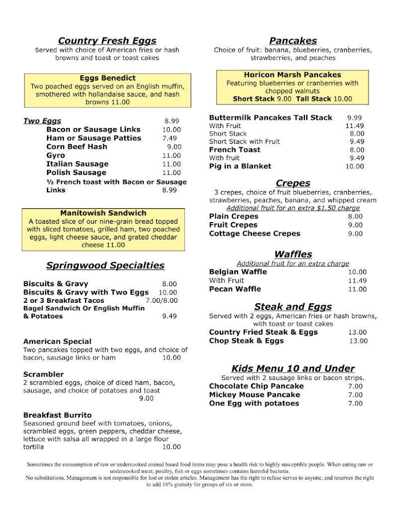  Springwood Restaurant