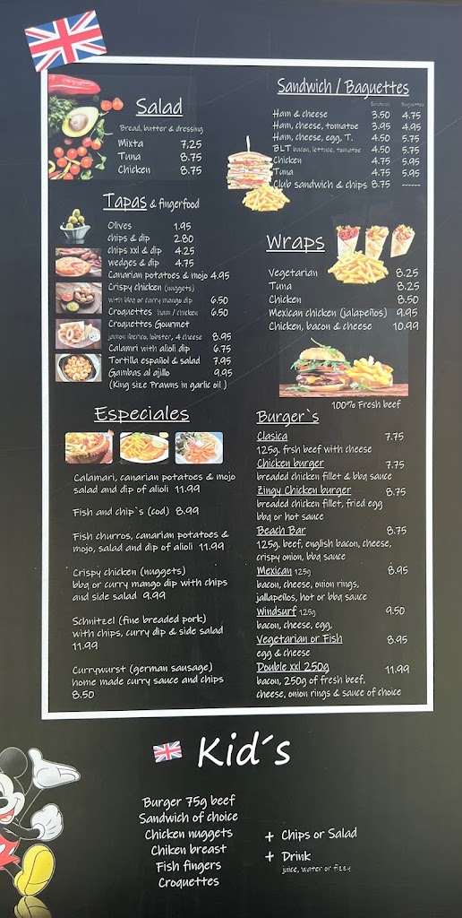 Beach Bar — Carta