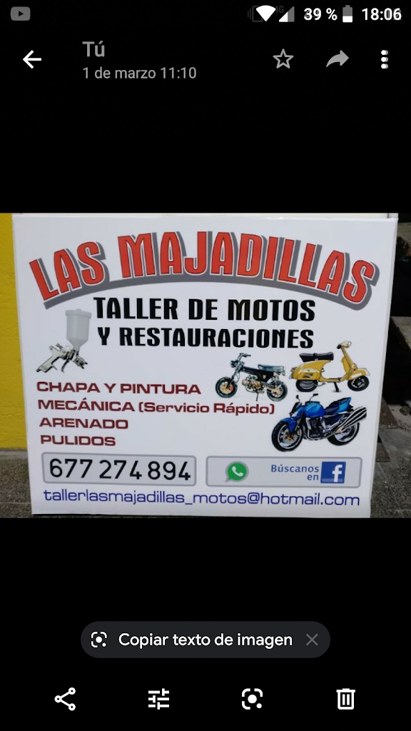 Taller las majadillas — Del propietario