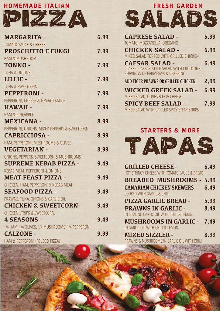 Restaurante Fuel Stop — Carta
