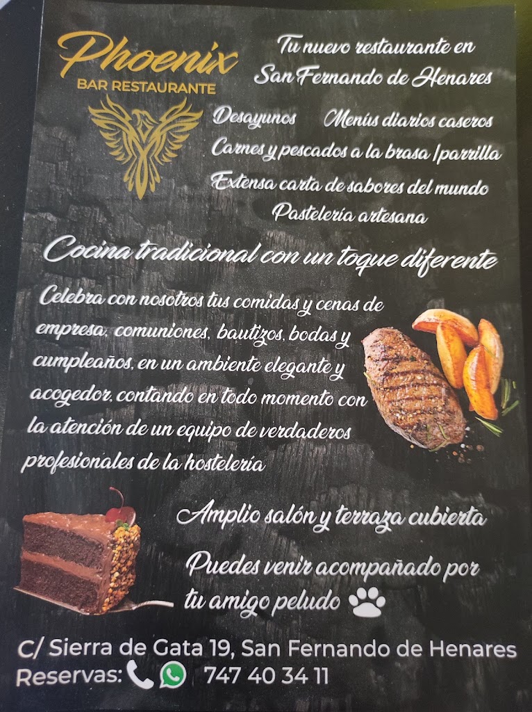 Restaurante Phoenix — Carta